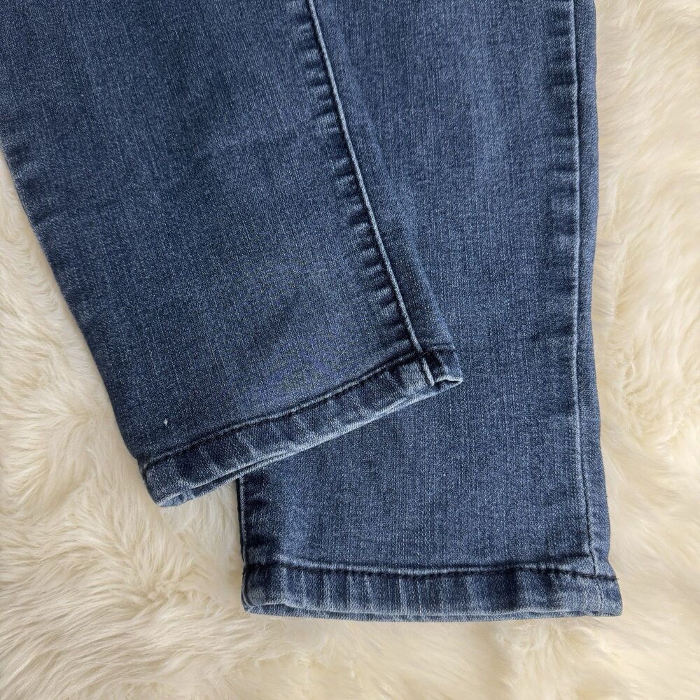 SOLD ~ Democracy Ab Solution Jeans Womens 14W Skinny Blue Distress 33 x 27 - Picture 5 of 7